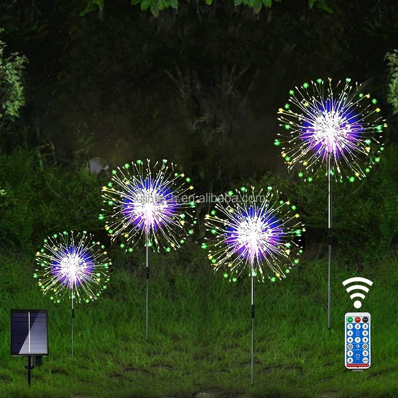 Landscape Tall Light Fence Solar Flower Lights Outdoor Garden Waterproof For Courtyard