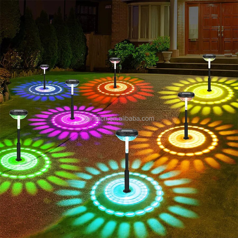 china wholesale solar color lights led outdoor solar garden light led waterproof