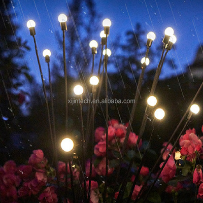 High Quality Outdoor Waterproof 2 Packs 6/8/10 LED Bulbs Solar Powered LED Starburst Swaying Light Firefly Garden Light