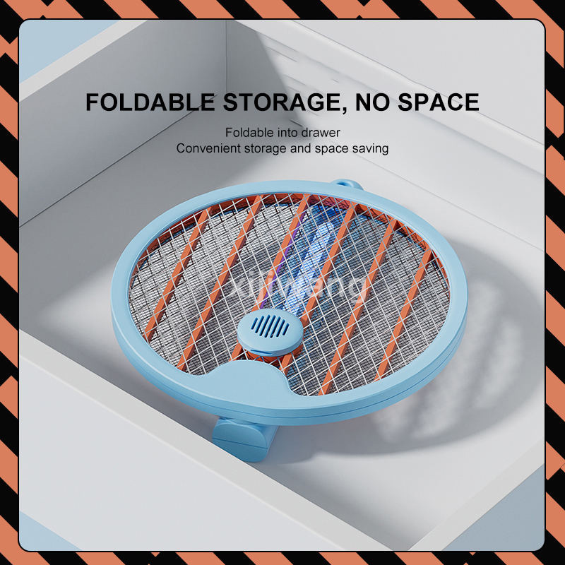 Hot selling powerful mosquito control racket electric fly trap foldable mosquito swatter