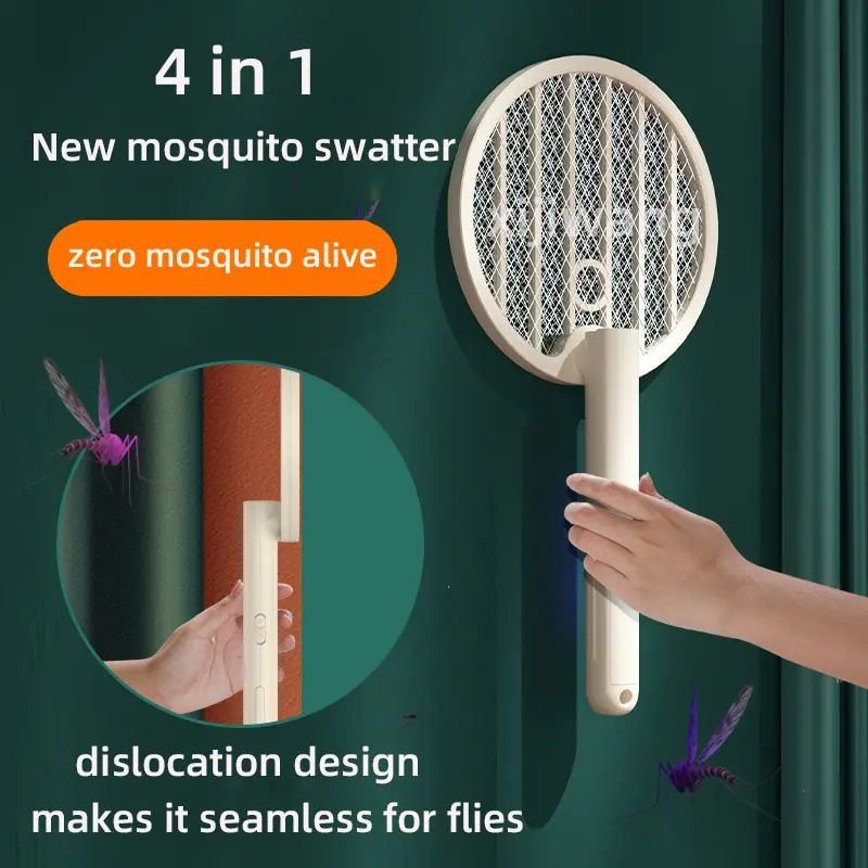 Foldable Fly Swatter High-efficiency Electric Mosquito Racket UV Light Trap