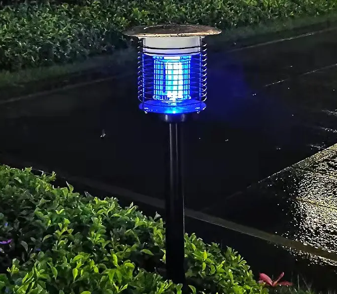 Solar outdoor electric shock mosquito killer lights LED waterproof bug zapper electric garden