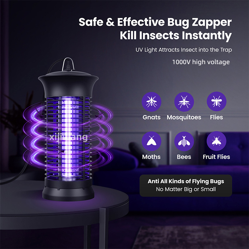 Best Seller Bug Zapper 6W UV Light Fly Trap Lamp Plug-in Pest Control Hanging and Standing