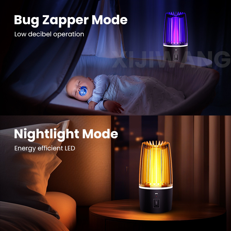 Bug Control Flea Gnat Bug Trap Gnat Trap Electric Fly Swatter Mosquito Zapper Flea Trap Electric Rechargeable Mosquito