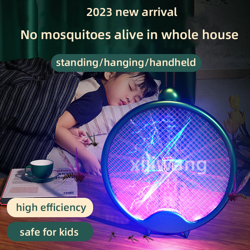 Latest Household Fly Swatter Powerful UV Light Bug Zapper Portable Rechargeable Insect Catcher