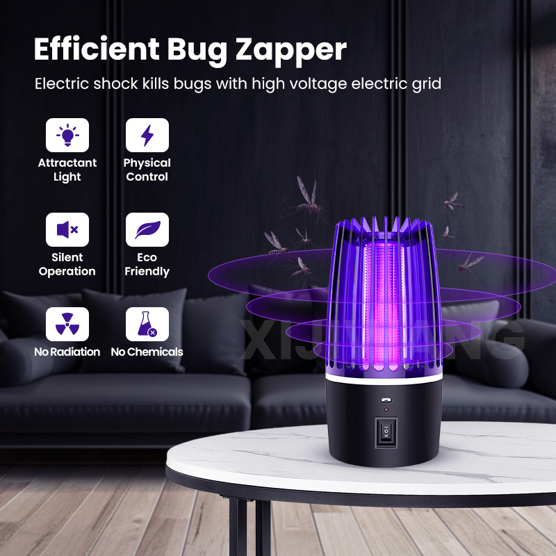 Bug Control Flea Gnat Bug Trap Gnat Trap Electric Fly Swatter Mosquito Zapper Flea Trap Electric Rechargeable Mosquito