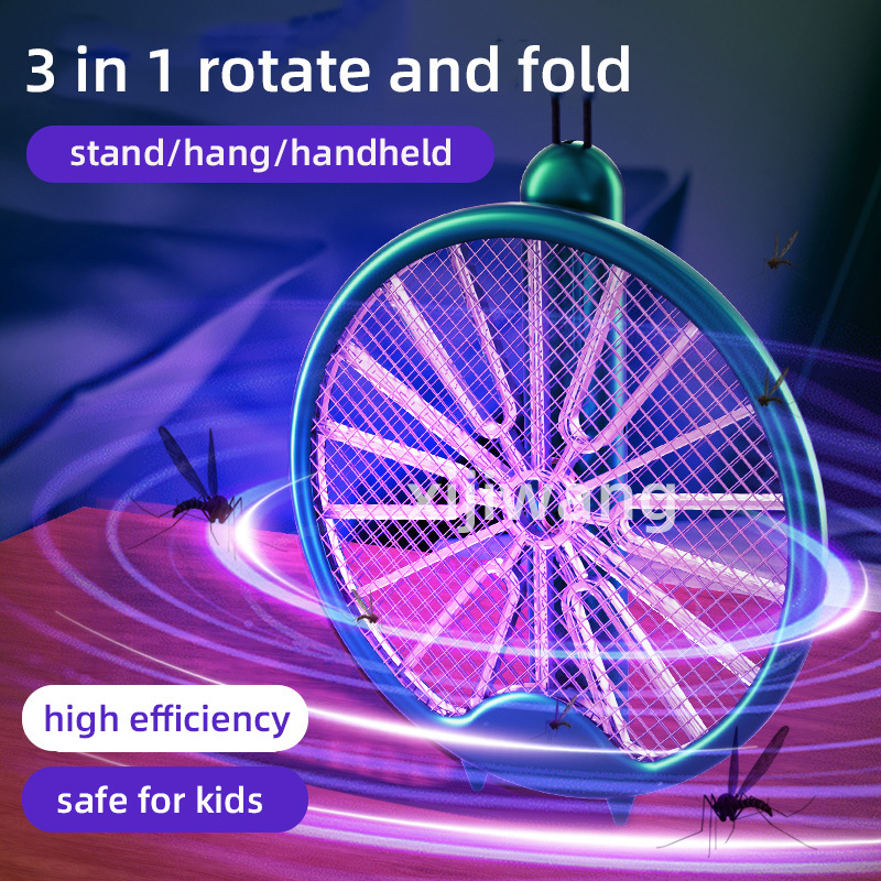 Latest Household Fly Swatter Powerful UV Light Bug Zapper Portable Rechargeable Insect Catcher