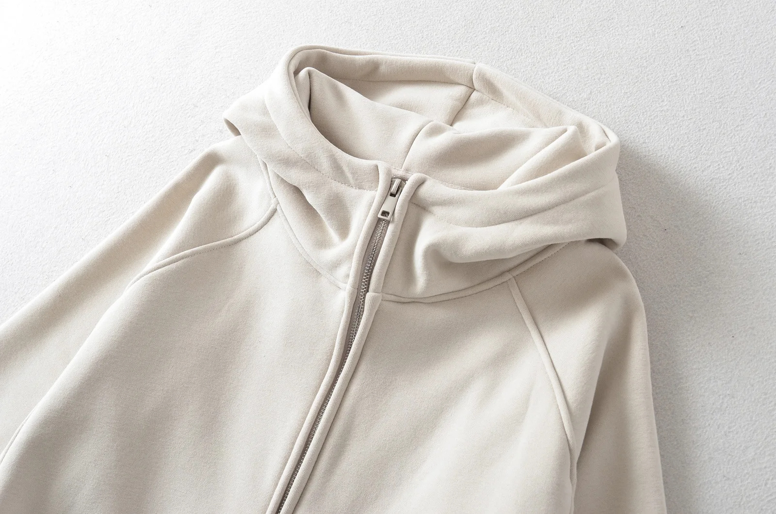 Wholesale Winter heavyweight cotton fleece hoodies custom unisex blank plain zip up hoodie with side pockets