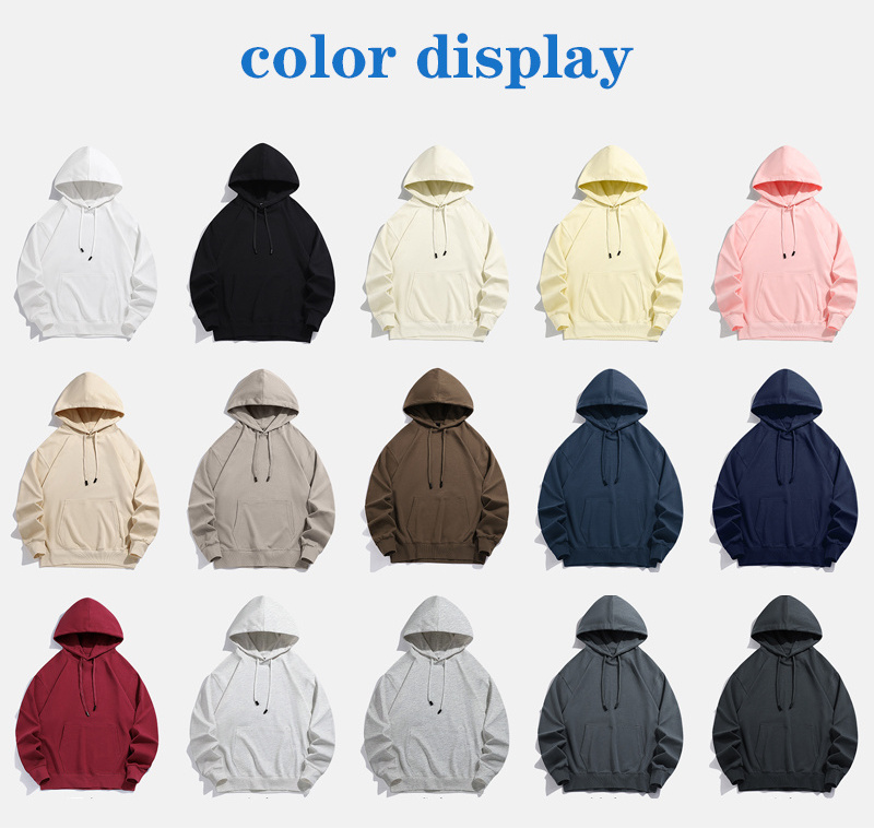 Custom Designed Double Layered Hood 100 Blank 80% Cotton 20% Polyester Pullover Unisex 320 400 Gsm Hood Hoodies