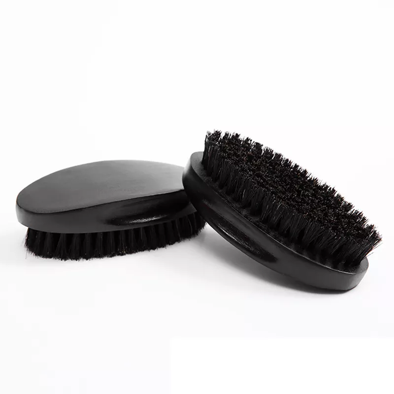 Custom Logo Boar Bristle 360 Wave Beard Brush Hot Selling Soft Medium Hard Boar Bristle 360 Wave Brush