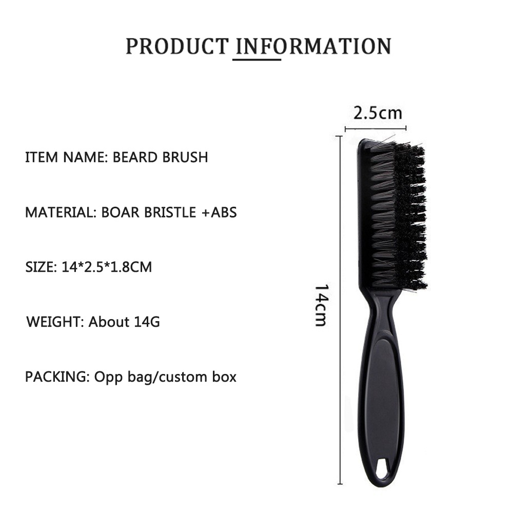 Anti-Static Barber Hairdressing Styling Pocket Long Handle Beard Brush Custom Logo Beard Brush And Comb Men