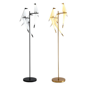 Creative Post-Modern Thousand Paper Crane LED Floor Lamp for Living Room Study Bedroom Sofa Vertical Bird Lanterns