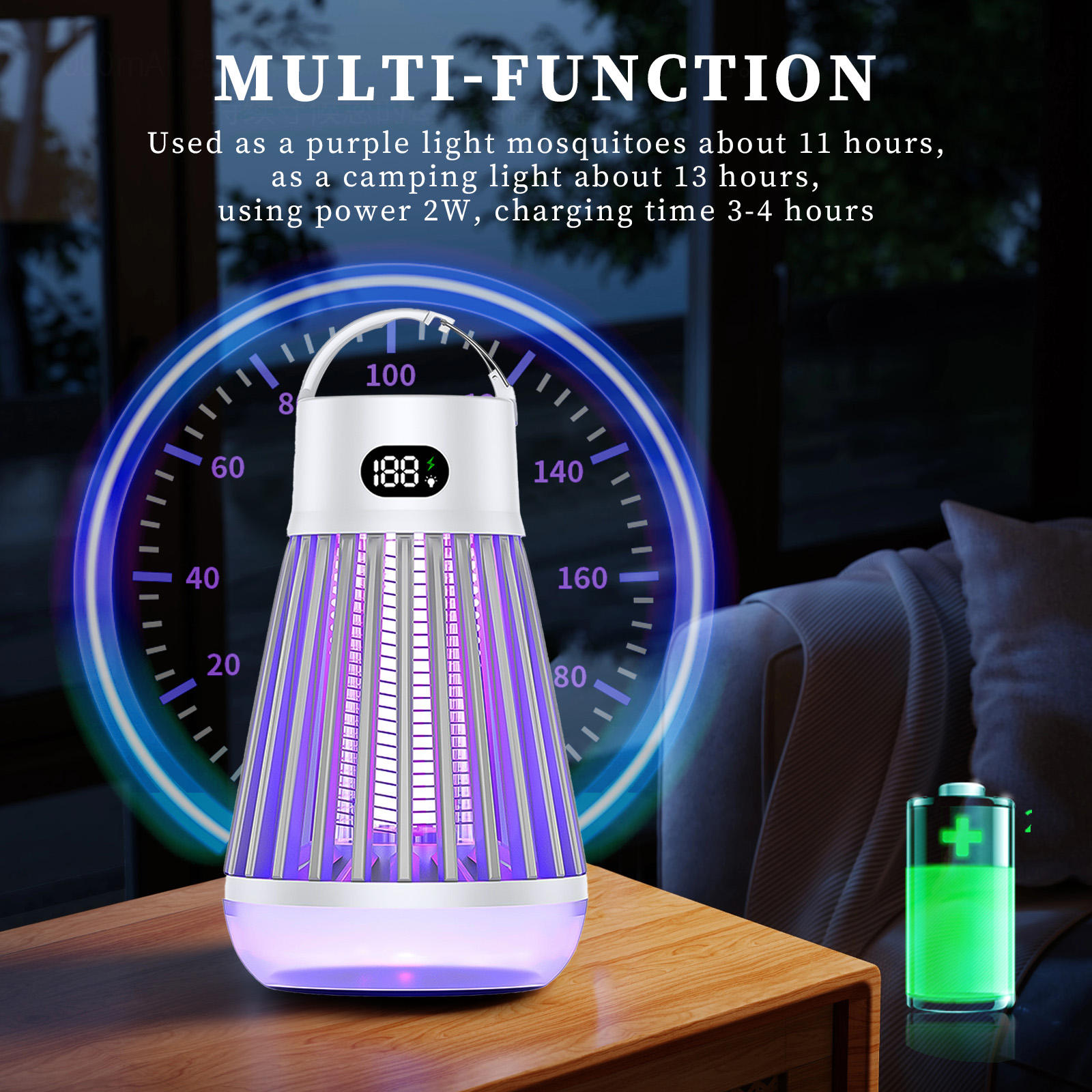 2024 new hot portable electric mosquito killer mute insect mosquito killer lamp electric heat mosquito killer light