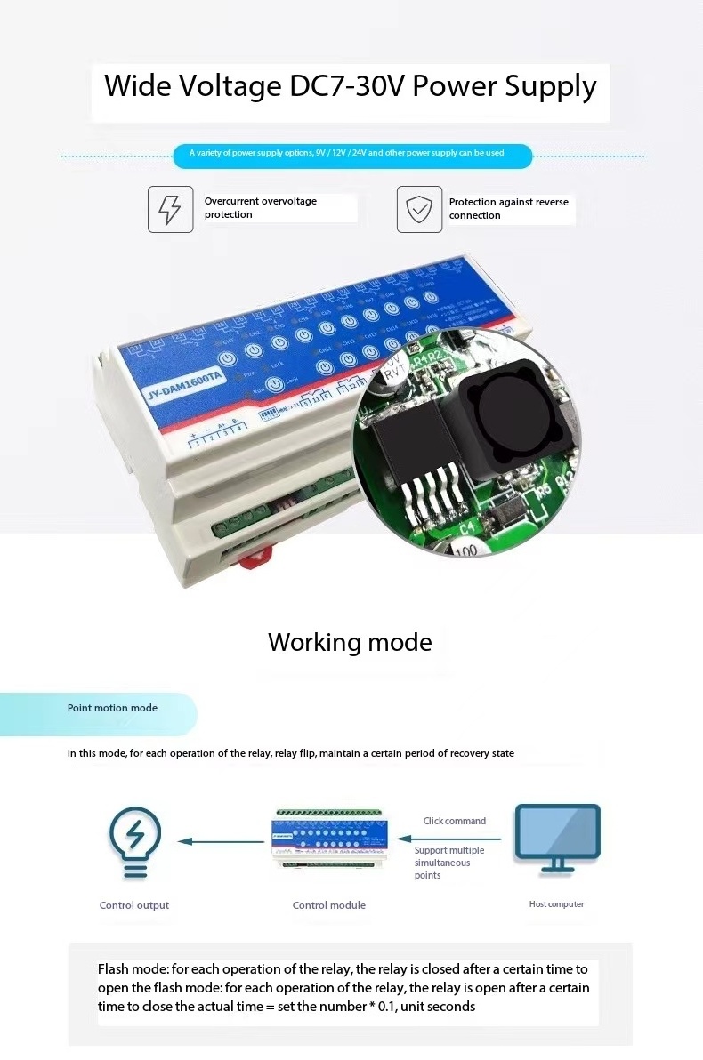 2024 New 1600TA Smart Home Wireless WIFI Network Relay Controller with OLED Display Manual Key & Mobile App Control Switch