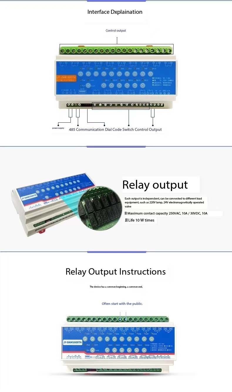 2024 New 1600TA Smart Home Wireless WIFI Network Relay Controller with OLED Display Manual Key & Mobile App Control Switch