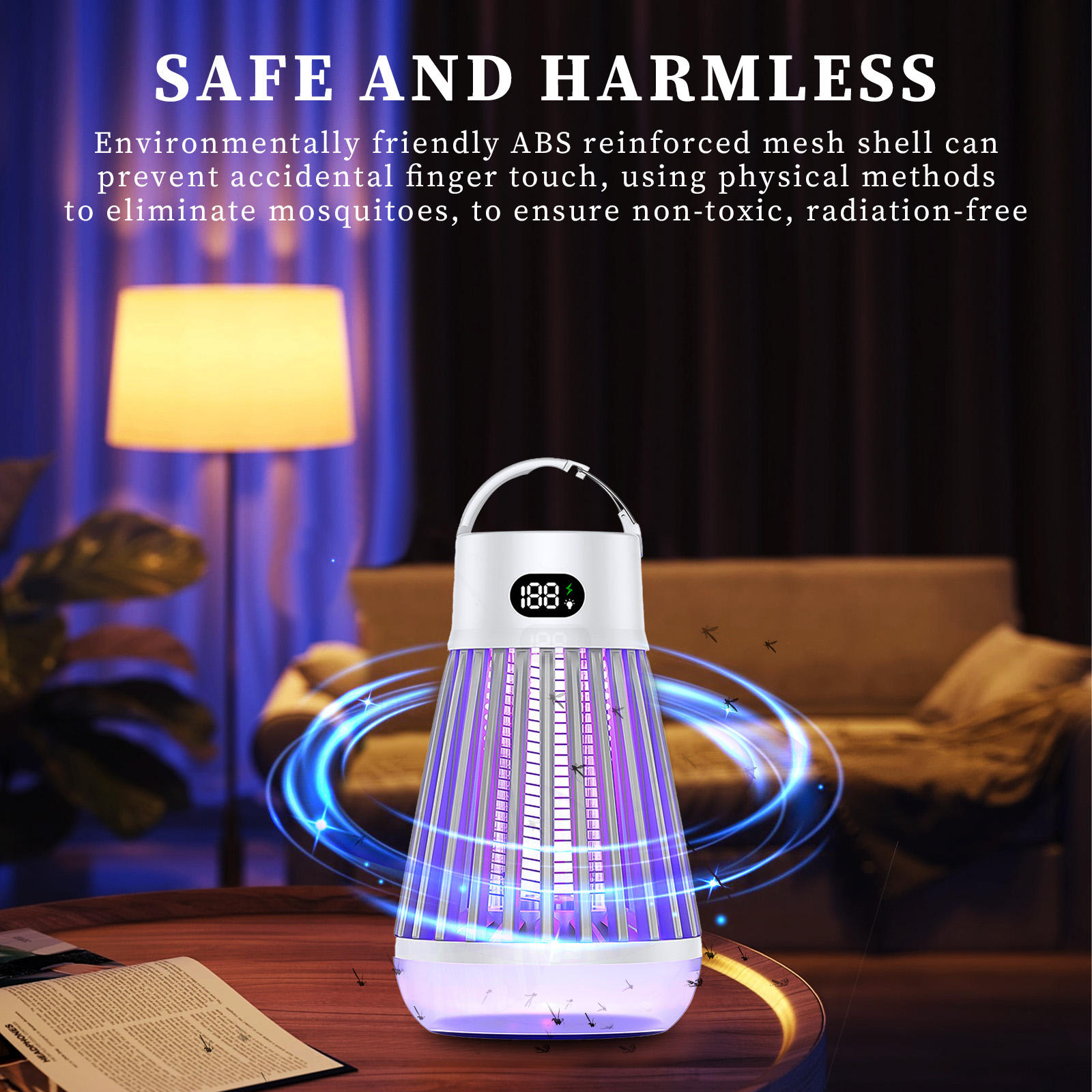 2024 new hot portable electric mosquito killer mute insect mosquito killer lamp electric heat mosquito killer light