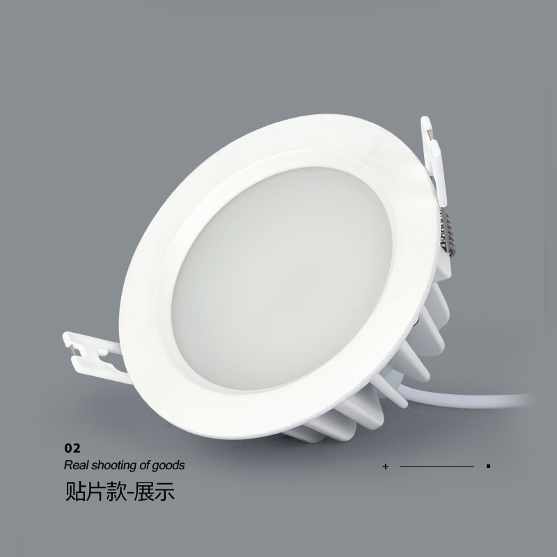 Waterproof LED Recessed Downlight Anti-Glare Barrel Light for Bathroom and Hotel Ceiling Project Hole Light