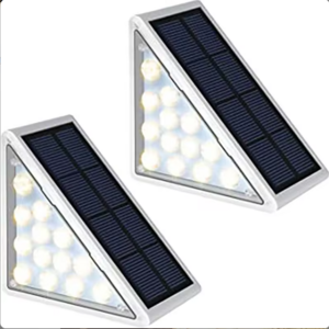 Waterproof Anti-Theft Solar Powered LED Stair Light Solar Step Light Lens for Home Stairs Hallway Outdoor Garden Lighting