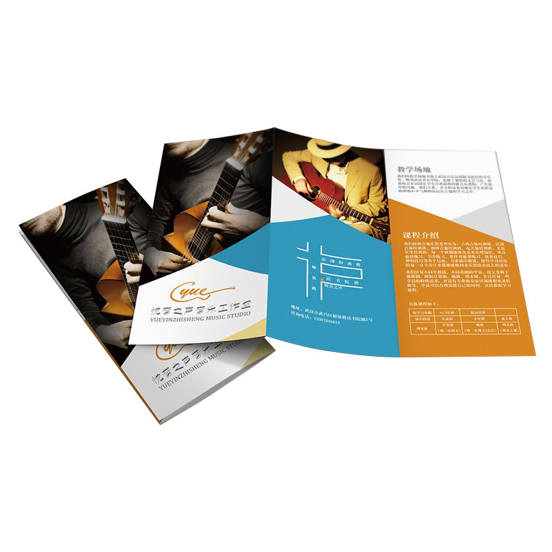 Tri Fold Flyers Printing Wholesale Full Color Custom Leaflet Printing