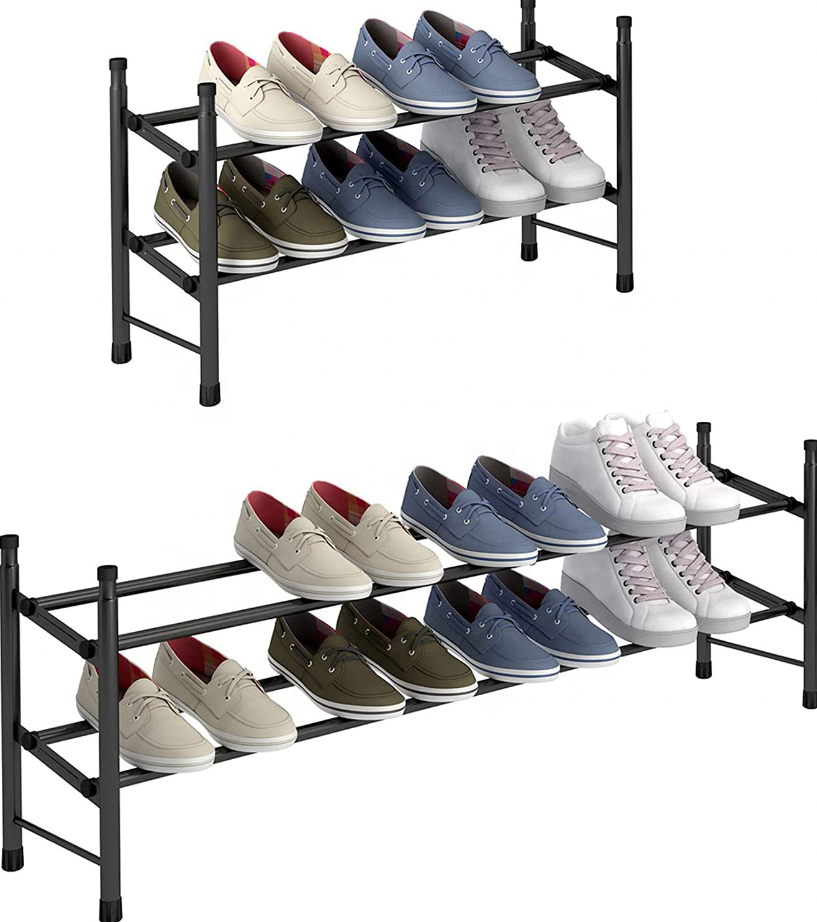 Household  Multi functional Metal  expandable storage shoe storage rack stand shoe display rack shoe racks