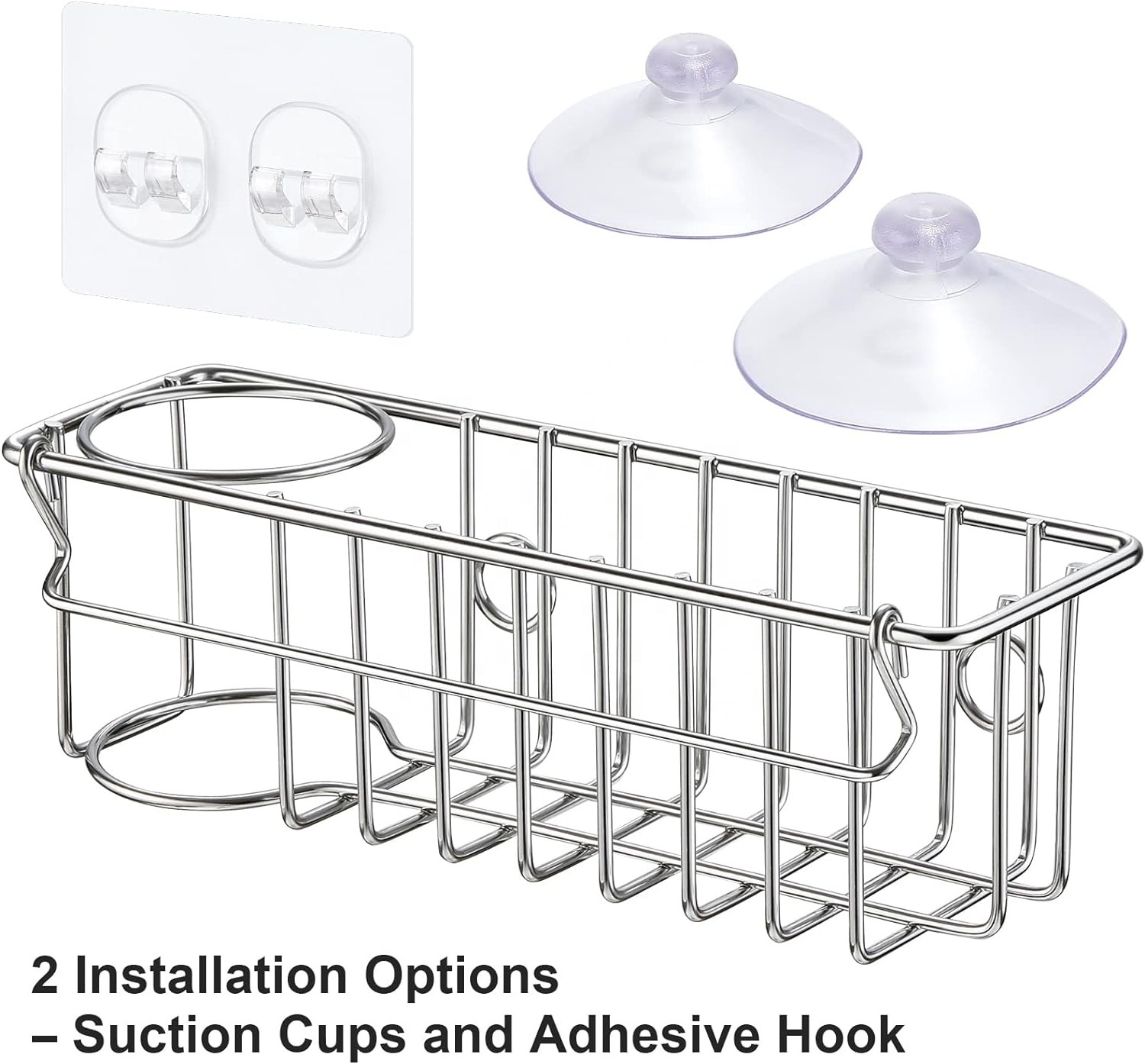 Factory direct kitchen sponge holder sink caddy kitchen rack stainless steel kitchen sink caddy