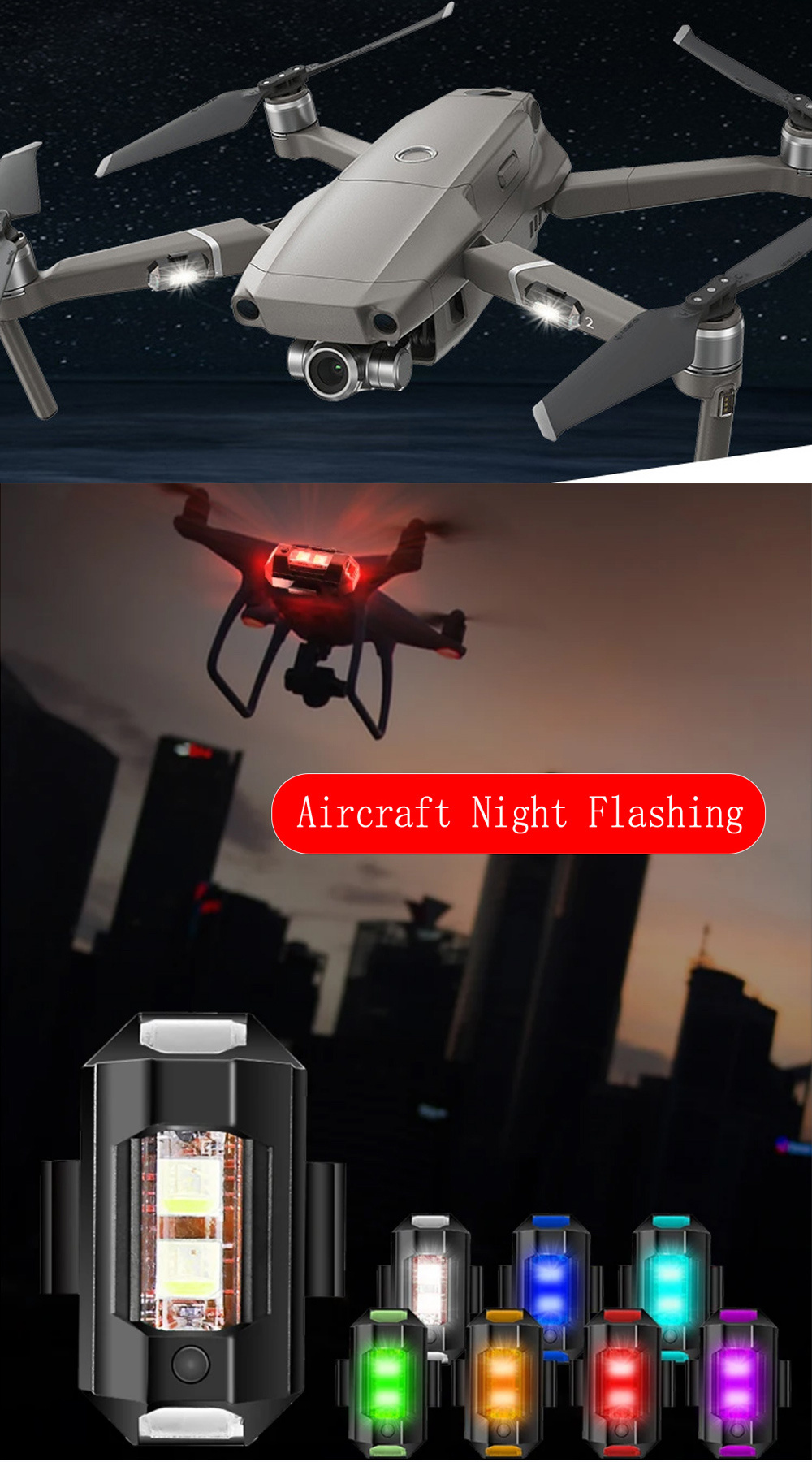 Usb Led Cycling Light Rear Ultralight Aircraft Night Flying Flash Bike Light Led Warning Light