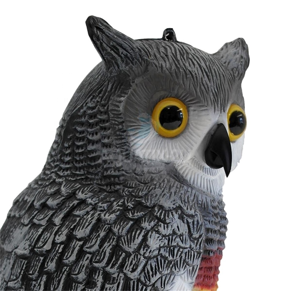 Xilei Wholesale Bird Repellent Reflective Discs Owl Decoy Model Owl Decoy Bird Scarecrow Sculpture