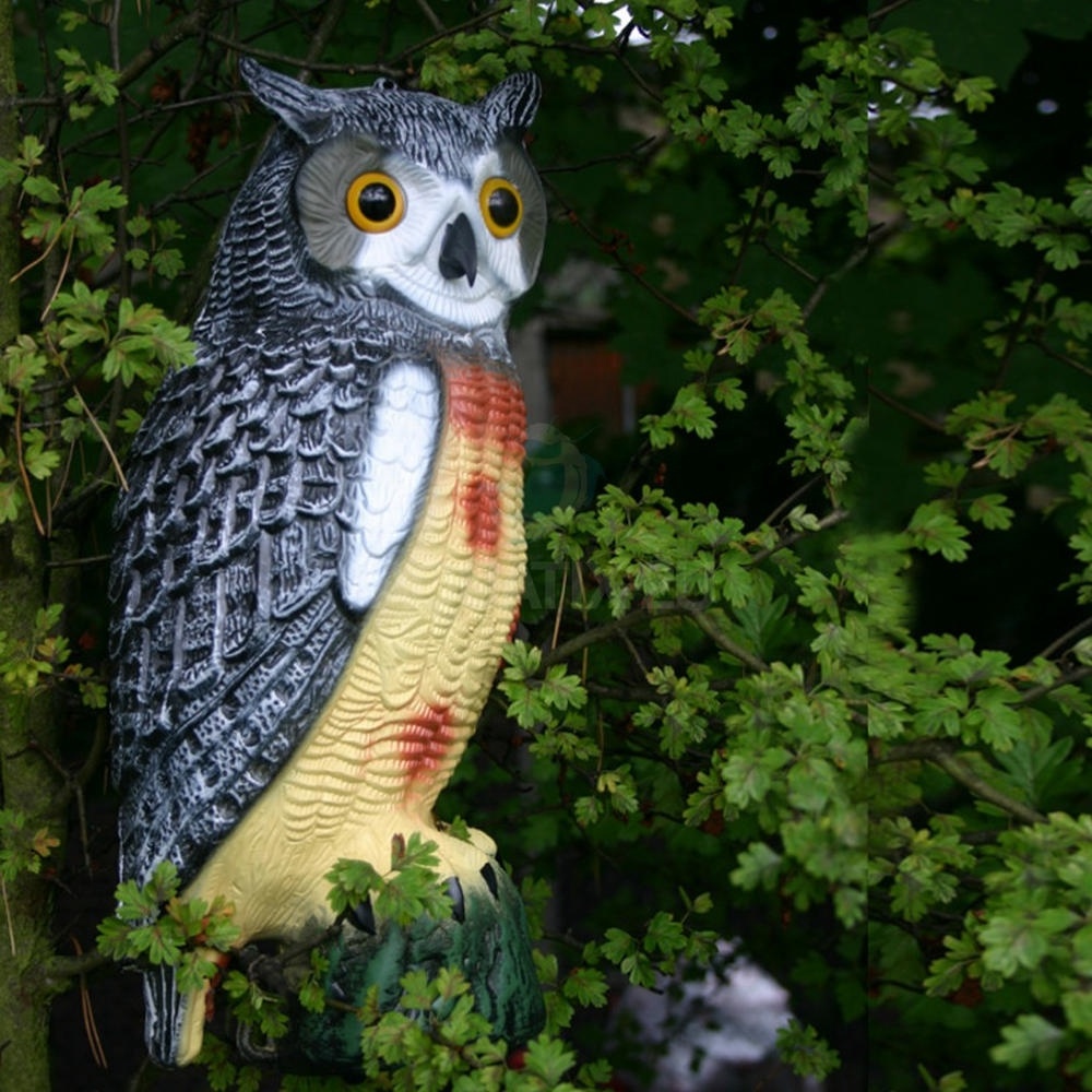 Xilei Wholesale Bird Repellent Reflective Discs Owl Decoy Model Owl Decoy Bird Scarecrow Sculpture