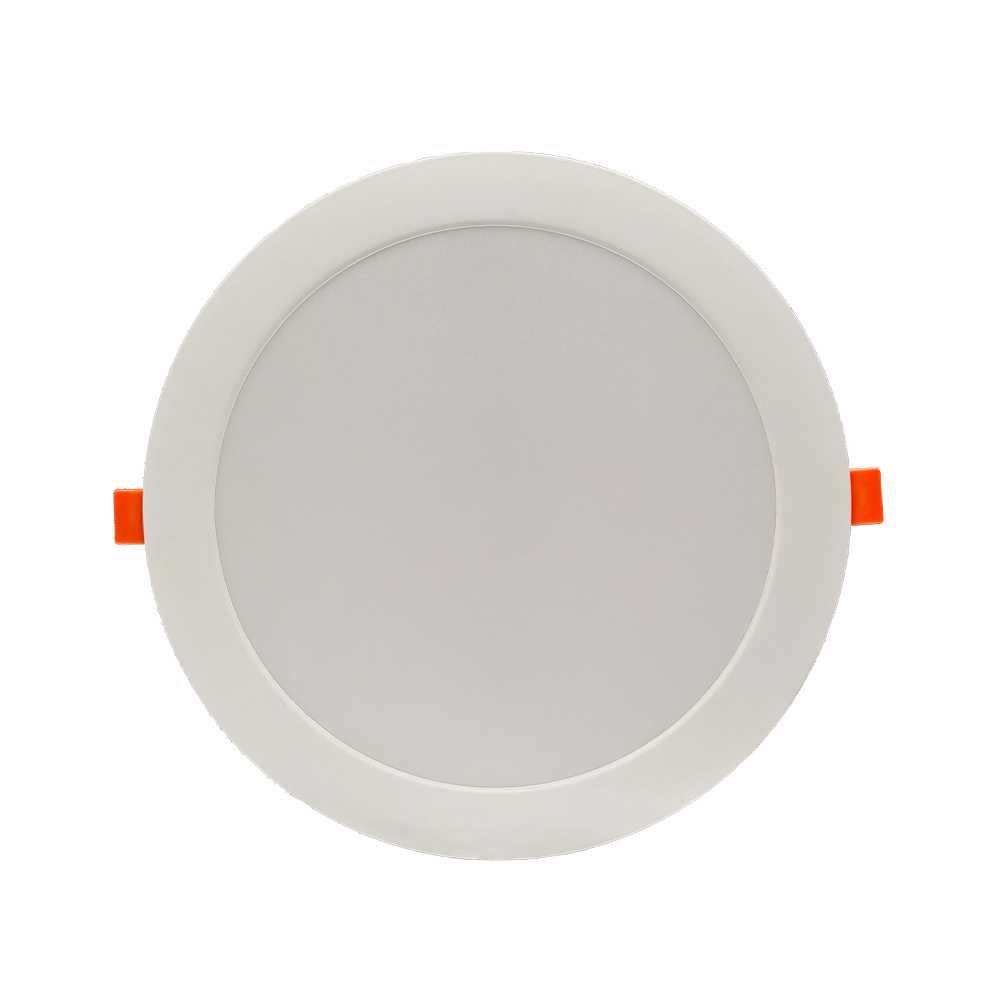 Dimmable color change plastic Slim led recessed round surface ceiling back lit frameless panel light