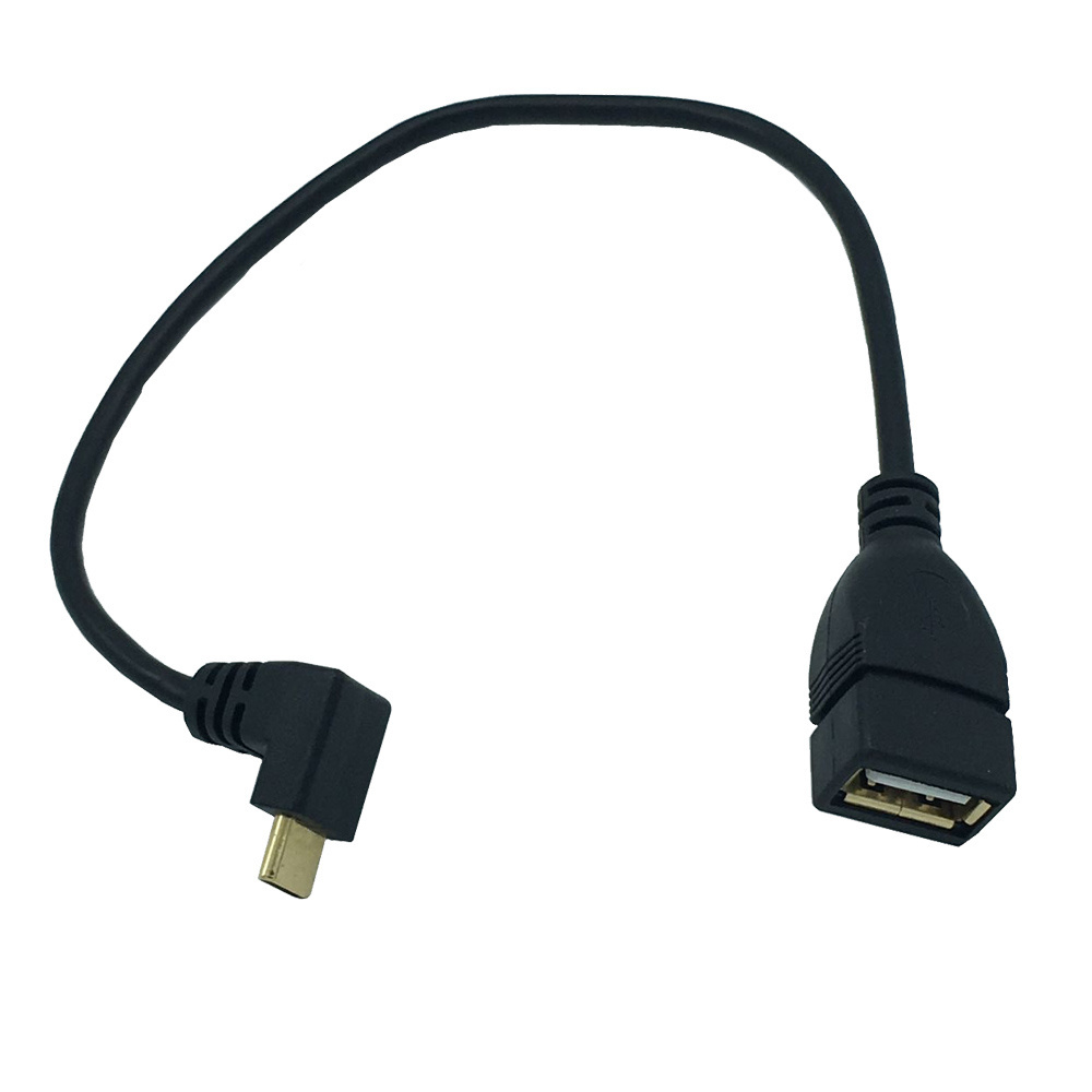 free sample OTG USB 2.0 A female to right light angle USB 3.1 type c Type-c male cable