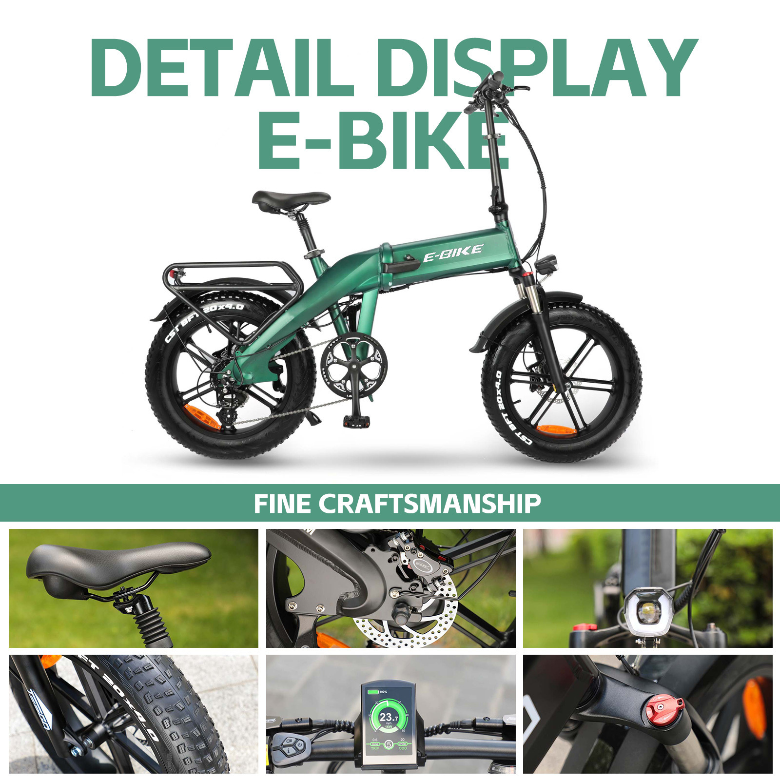 20*4.0 fat tire e bike 1000W big power electric delivery bike E bike/Snow bike/electric bicycle