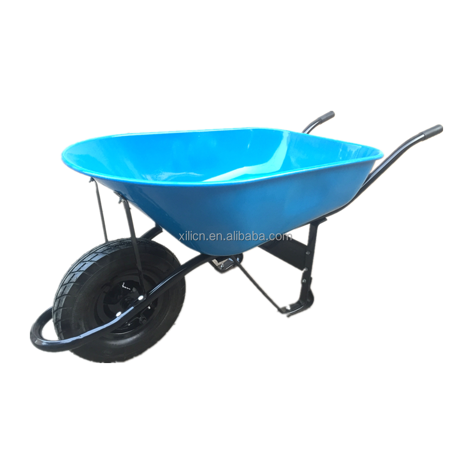 200kg Capacity Heavy Duty Garden Dump Cart Metal Tray Garden Wheelbarrow