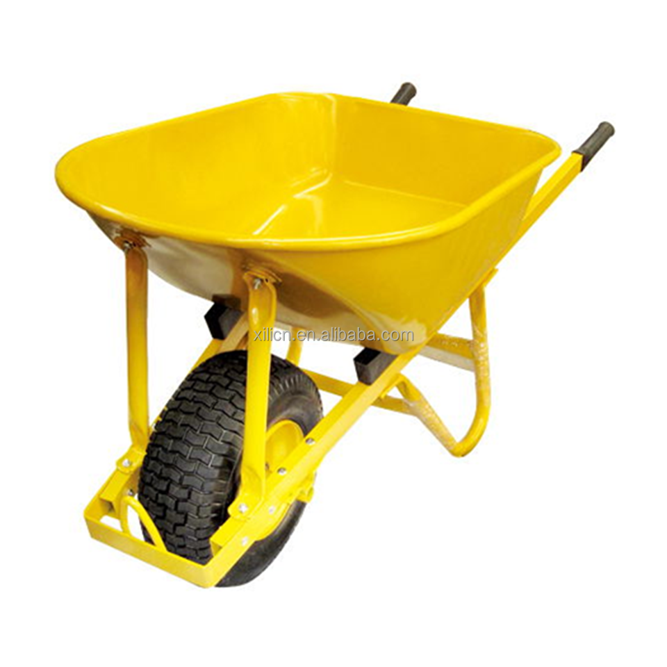 200kg Capacity Heavy Duty Garden Dump Cart Metal Tray Garden Wheelbarrow