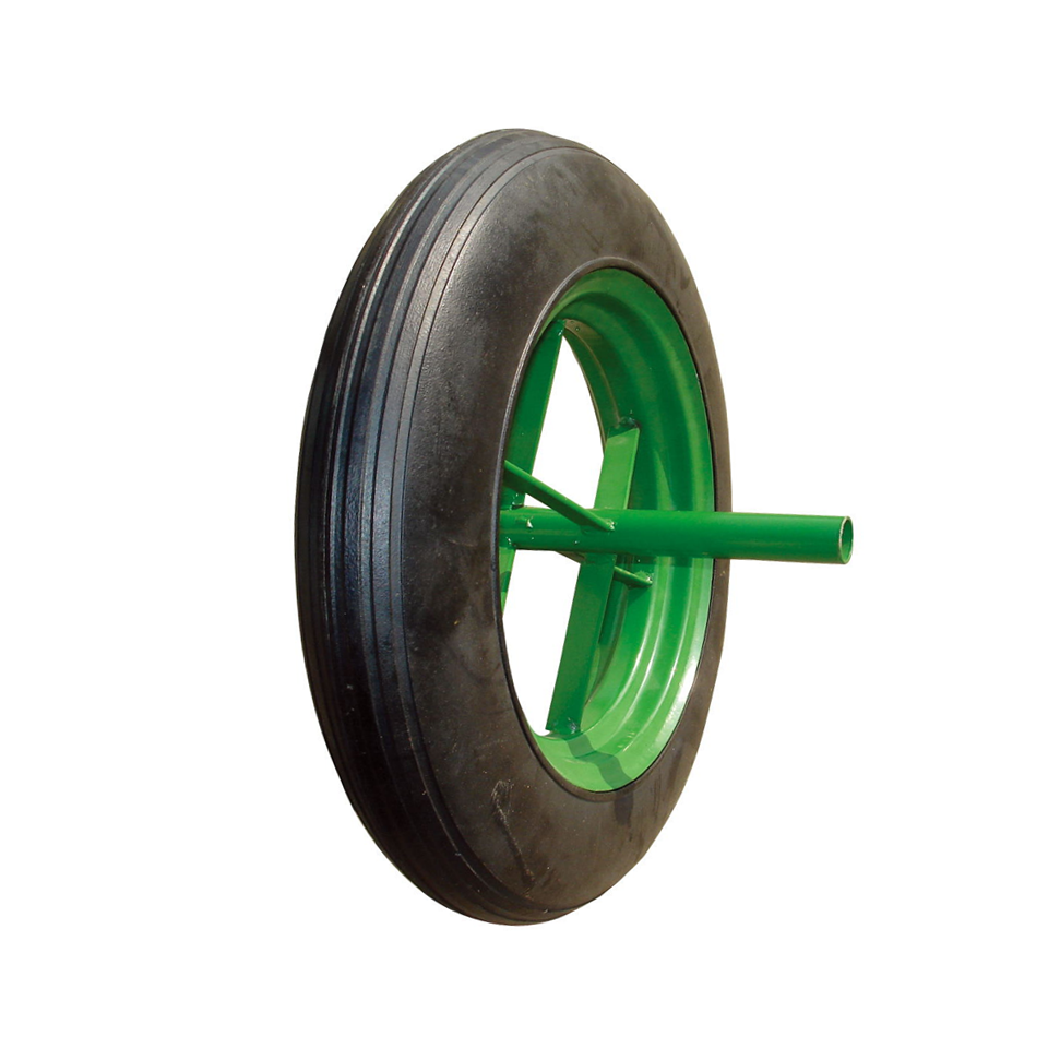 14 inch solid rubber tires with rims