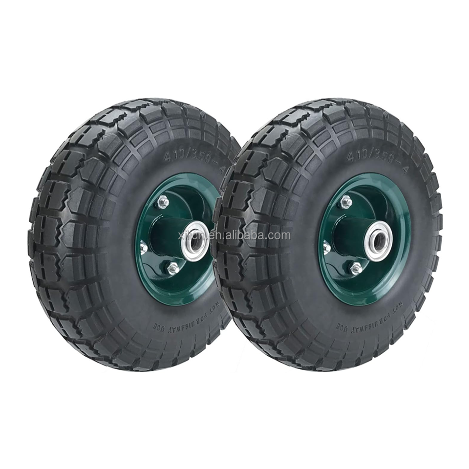 PU Foam Flat Free Wheel and Tires for Wheelbarrow Wagon Cart Hand Trucks