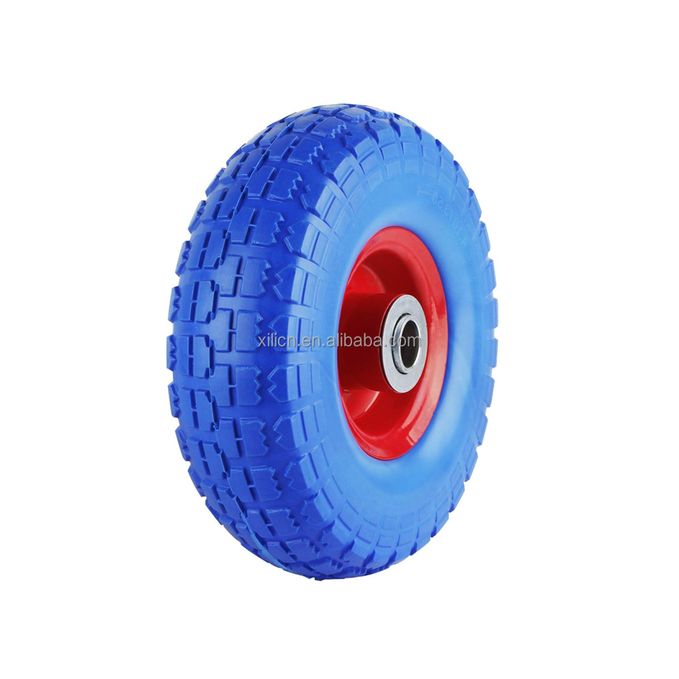 PU Foam Flat Free Wheel and Tires for Wheelbarrow Wagon Cart Hand Trucks