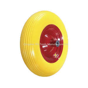 Wheelbarrow Solid Tire 4.00-8 Flat Free Wheel, 16 Inch 5/8" Ball Bearings,Wagon/Garden Cart Tire