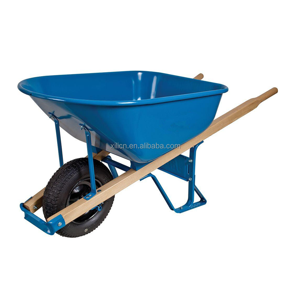 Heavy Duty 130L Dual Wheel Large Poly Tray GARDEN Wheelbarrow WB9600