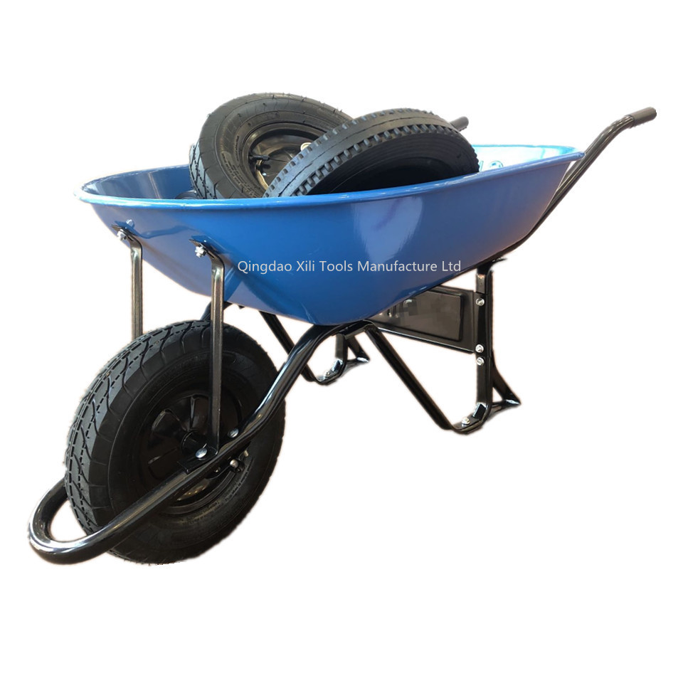 5.5 ft3 handcart with tubular frame and 16 inch tyre