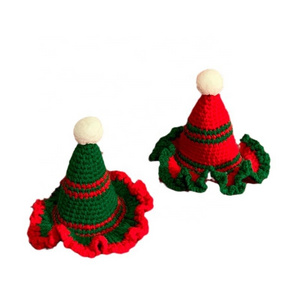 New Design Pet Christmas Woolen Hat Suitable for Cats and Dogs Lipstick The Most Popular Pet Christmas Accessories