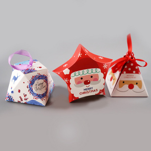 Christmas  Colored Gift Box Bake Decorative Cookies Chocolate Goodies Present Paper Packaging Small Candy box for wedding