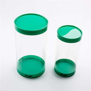 Custom Transparent PVC Plastic Cylinder Big Round Box