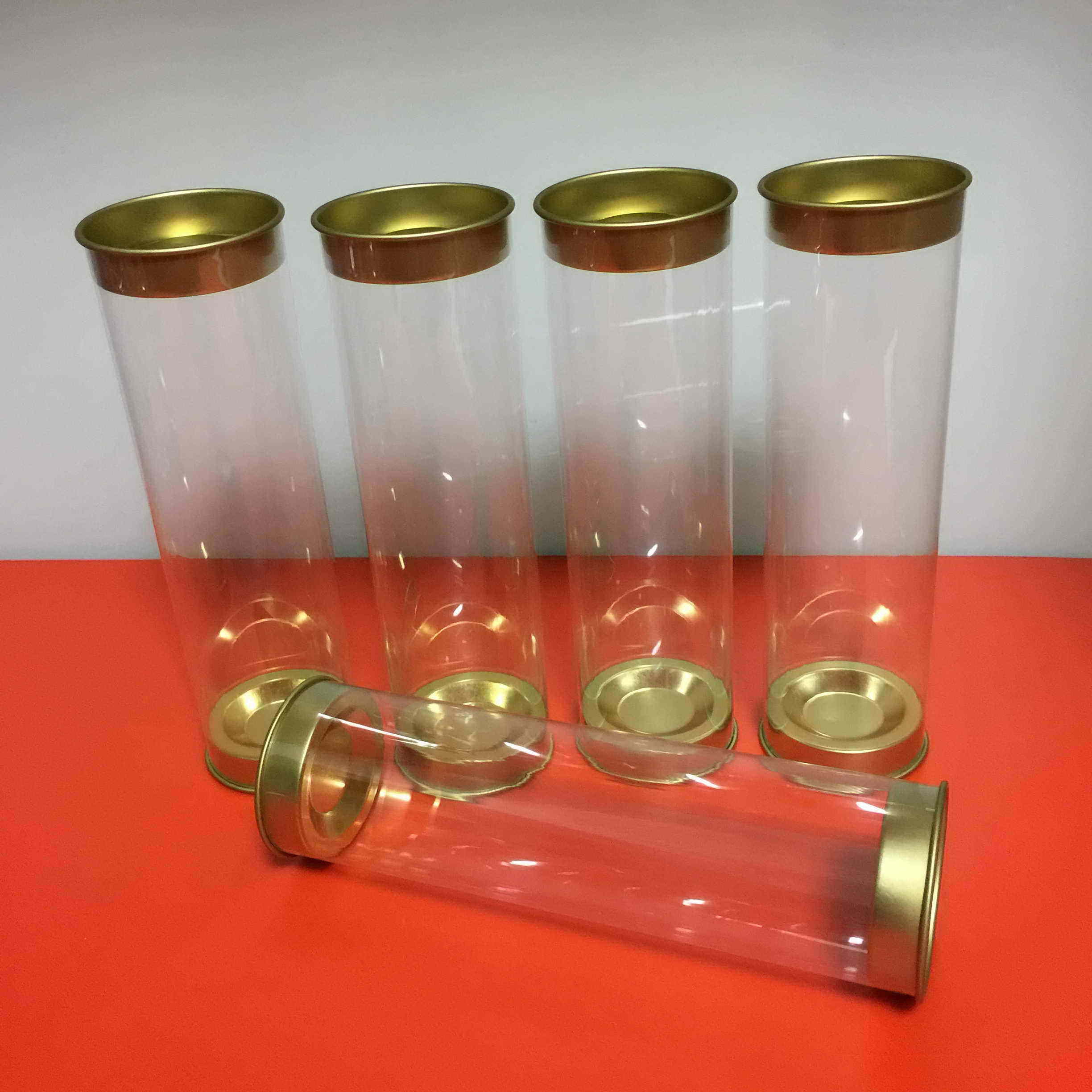 Custom Round Box Display Plastic Tube Packaging Clear Plastic Cylinder Container Waterproof Acetate Candy Clear Tube Packaging