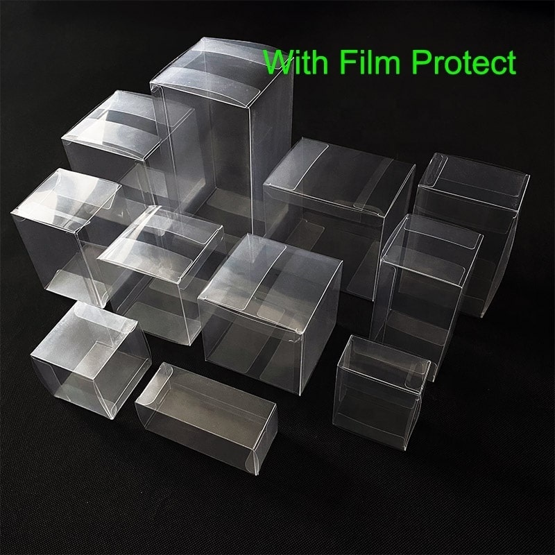 Custom Transparent Food Grade PET PVC Folding Box Pastry Cookie Ccandy Gift Packaging Box