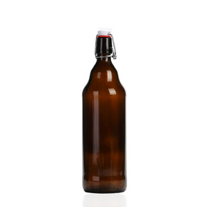 wholesale factory Swing top empty liquor bottles 330ml 500ml amber glass beer bottle for beer drinking