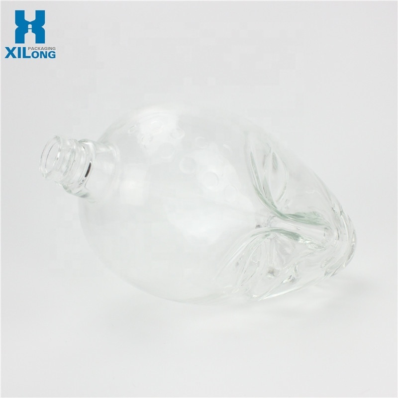 High Flint Skull Bottle Glass 700ml 750ml 1750Ml Vodka Bottle Glass Liquor Bottle With Cap