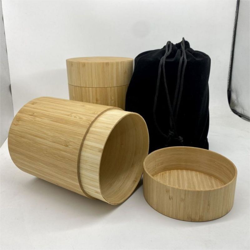 Bamboo Wood Cremation Urn for Pet Human Ash Custom Size Eco-friendly Funeral Suppliers Container Factory Wholesale Natural