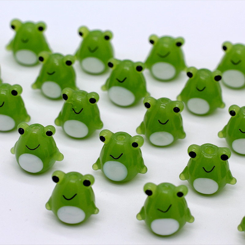 Wholesale 15MM 2022 New Animal Shaped Hand Painted Cute Little Frog Glass Beads For DIY Bracelet Jewelry Accessories