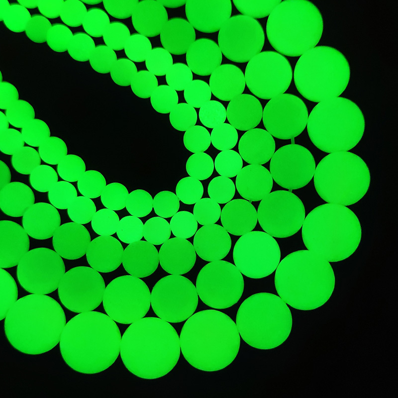 6/8/10/12mm Natural Stones Luminous Glowing In The Dark Round Beads For Jewelry Making Diy Bracelet Women Yoga Jewelry