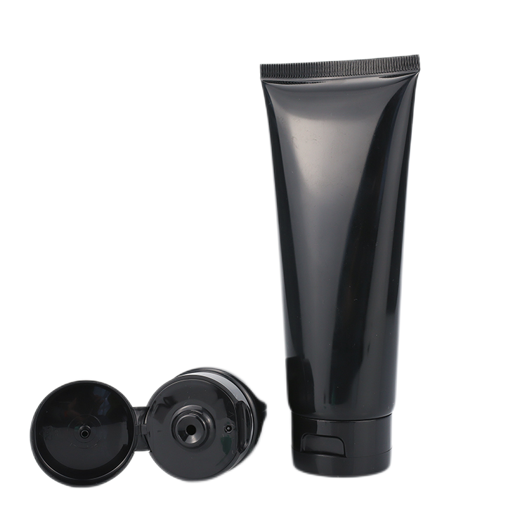 100ml Black Cosmetic Soft Tube, Cheap Plastic Tube For Cosmetic Face Wash